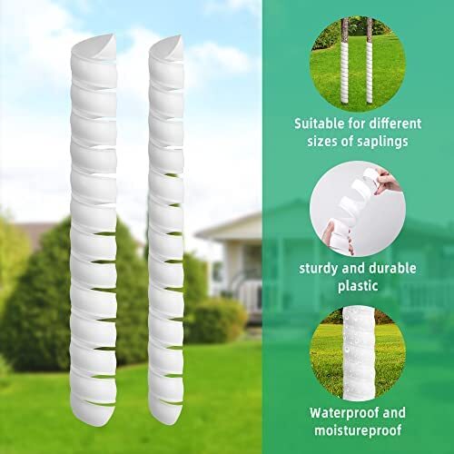 6 Pcs Plastic Spiral Tree Trunk Protector Tree Bark Wrap Guard Protect From Deer