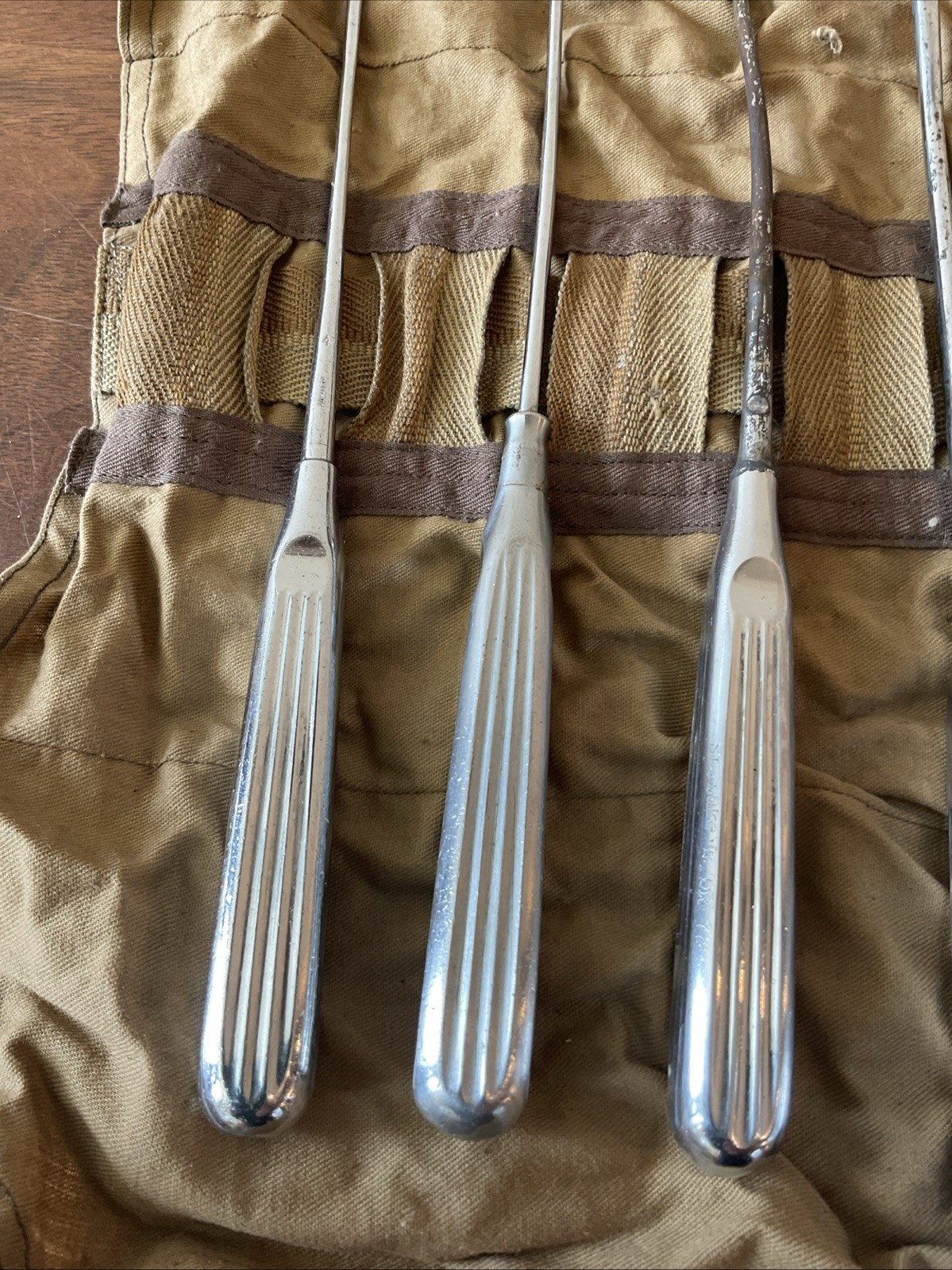 Lot Set Of Vintage Military Curette Field Surgical Instruments Tools