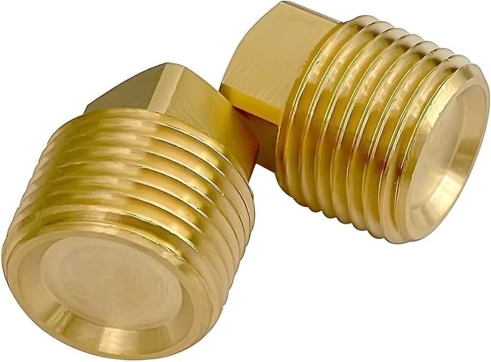 2-Pack 1/2 NPT Solid Brass Drain Plug Floor Garbage Disposal Sink Laundry