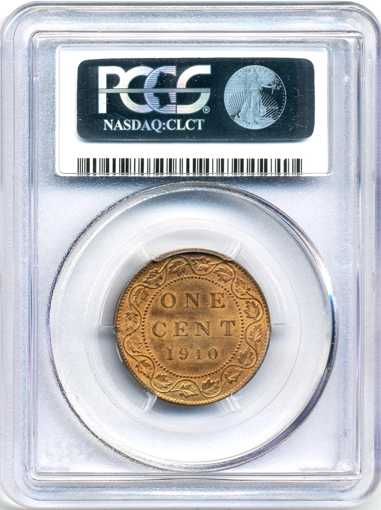 1910 Canada Large Cent - GEM Uncirculated, PCGS MS65 RB