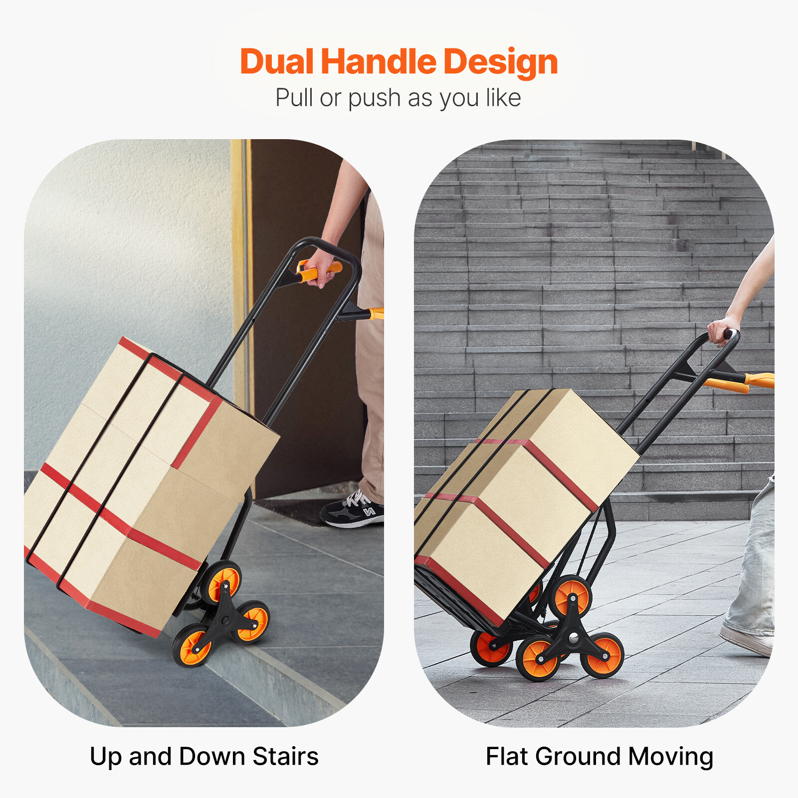 Stair Climbing Cart Heavy Duty Folding Hand Truck Dolly 440 lbs 6 Wheels