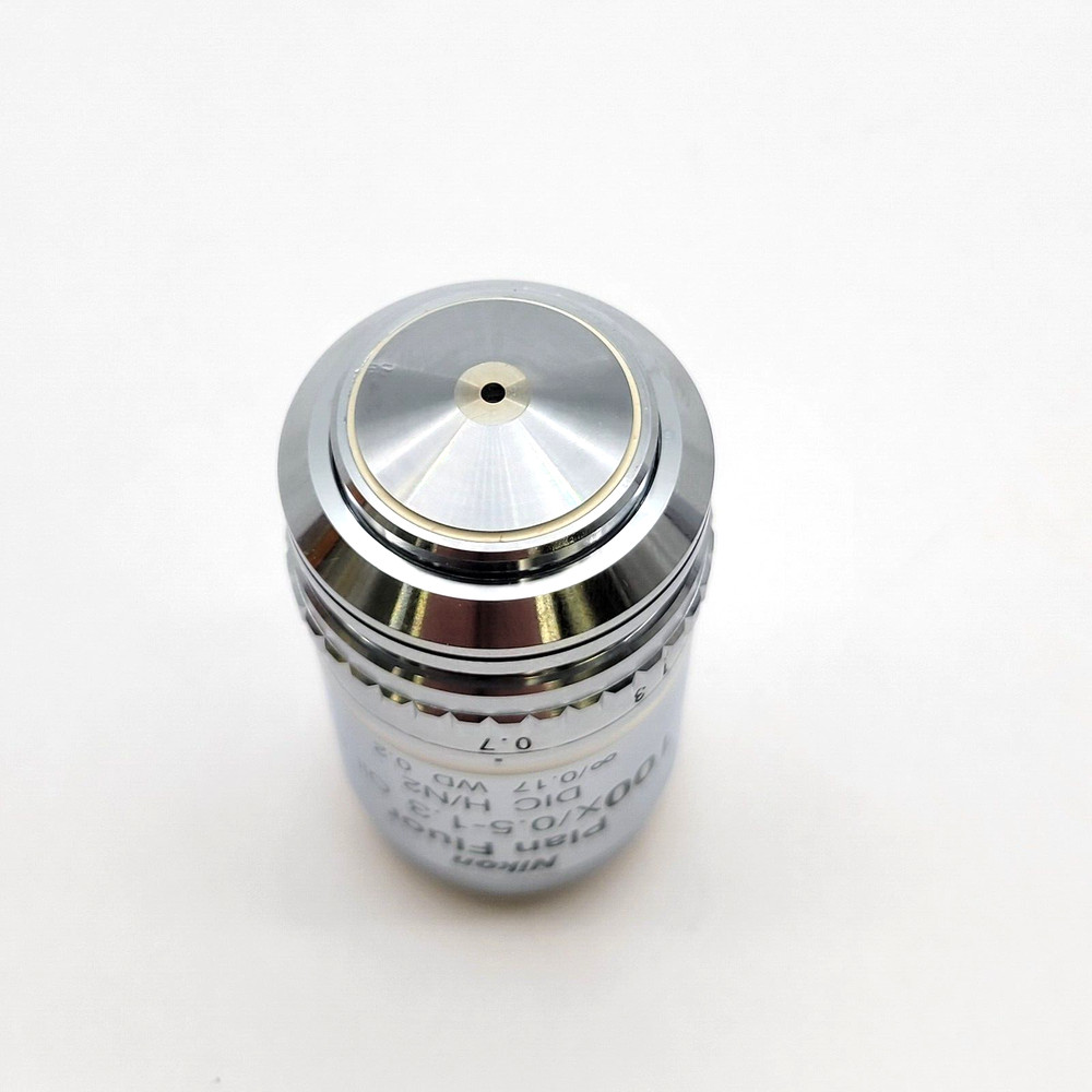 Nikon Microscope Objective CFI Plan Fluor 100x / 0.5-1.3 Oil Iris DIC ∞/0.17