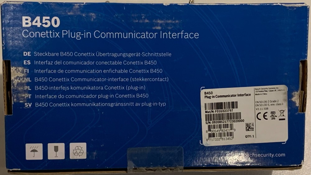 BOSCH B450 Conettix Plug-In Communicator Interface