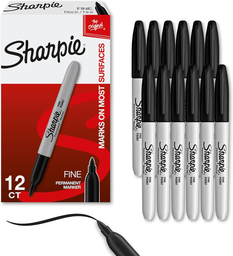Sharpie Permanent Markers Set Quick Drying and Fade Resistant Fine Point Marker
