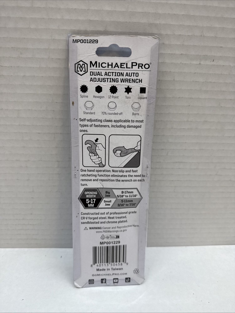 MichaelPro MP001229 Auto Size Adjusting Wrench