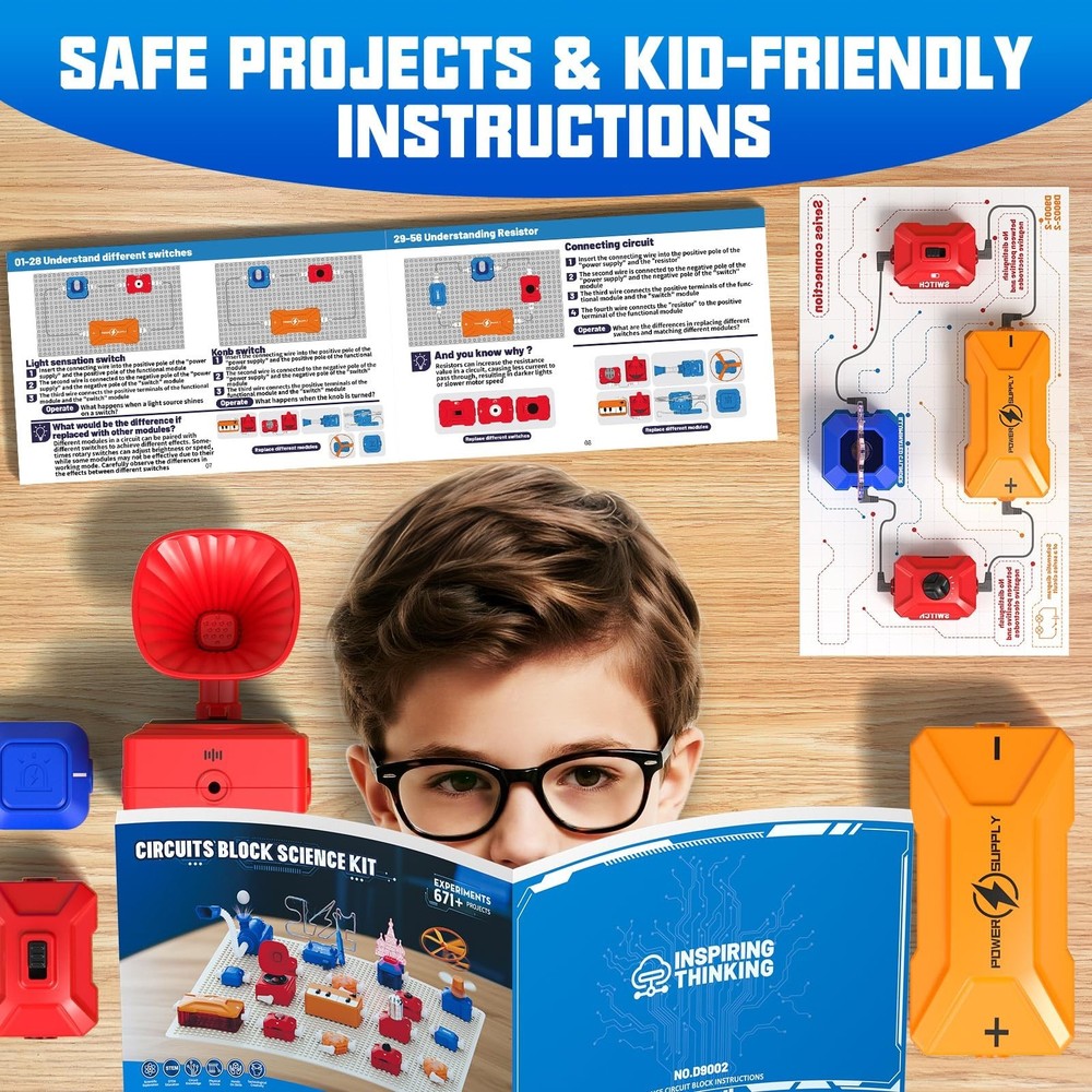 Science Kits for Kids Electronics Exploration Kit with 671+ Circuit Projects,...
