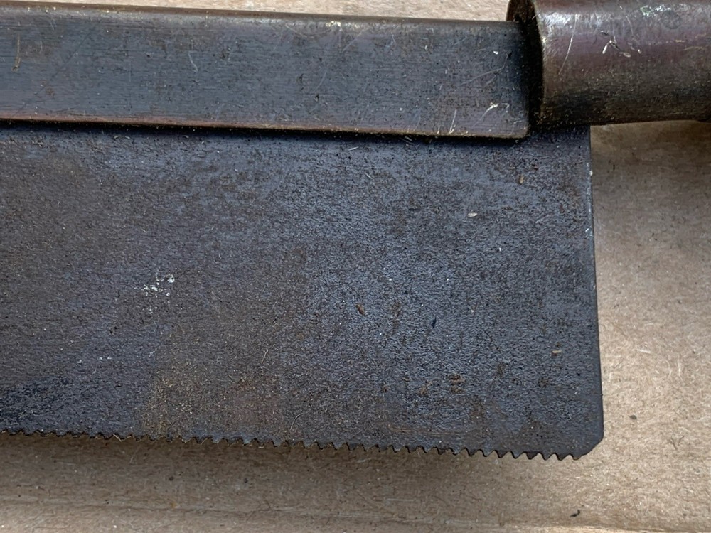 vintage brass backed saw