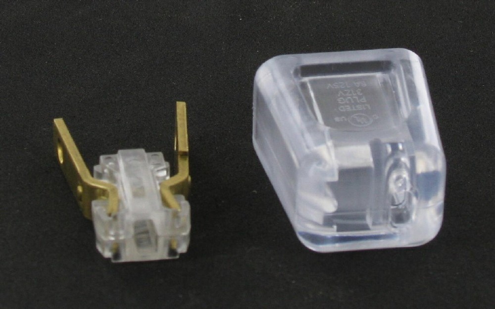 CLEAR Quick-connect Plug Polarized for SPT-2 wire LAMP PART