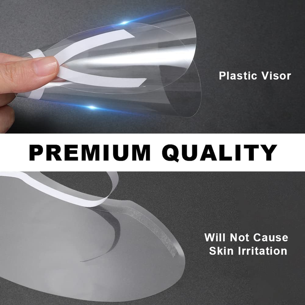 30 PCS Shower Face Eye Shields，Clear Visors Protector Makeup 30pcs, Clear