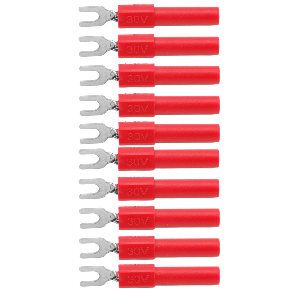 10pcs Fork Spade Wire Connectors High Quality Testing Multimeter Trending↑