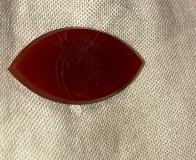 Vtg Fine Carnelian Intaglio