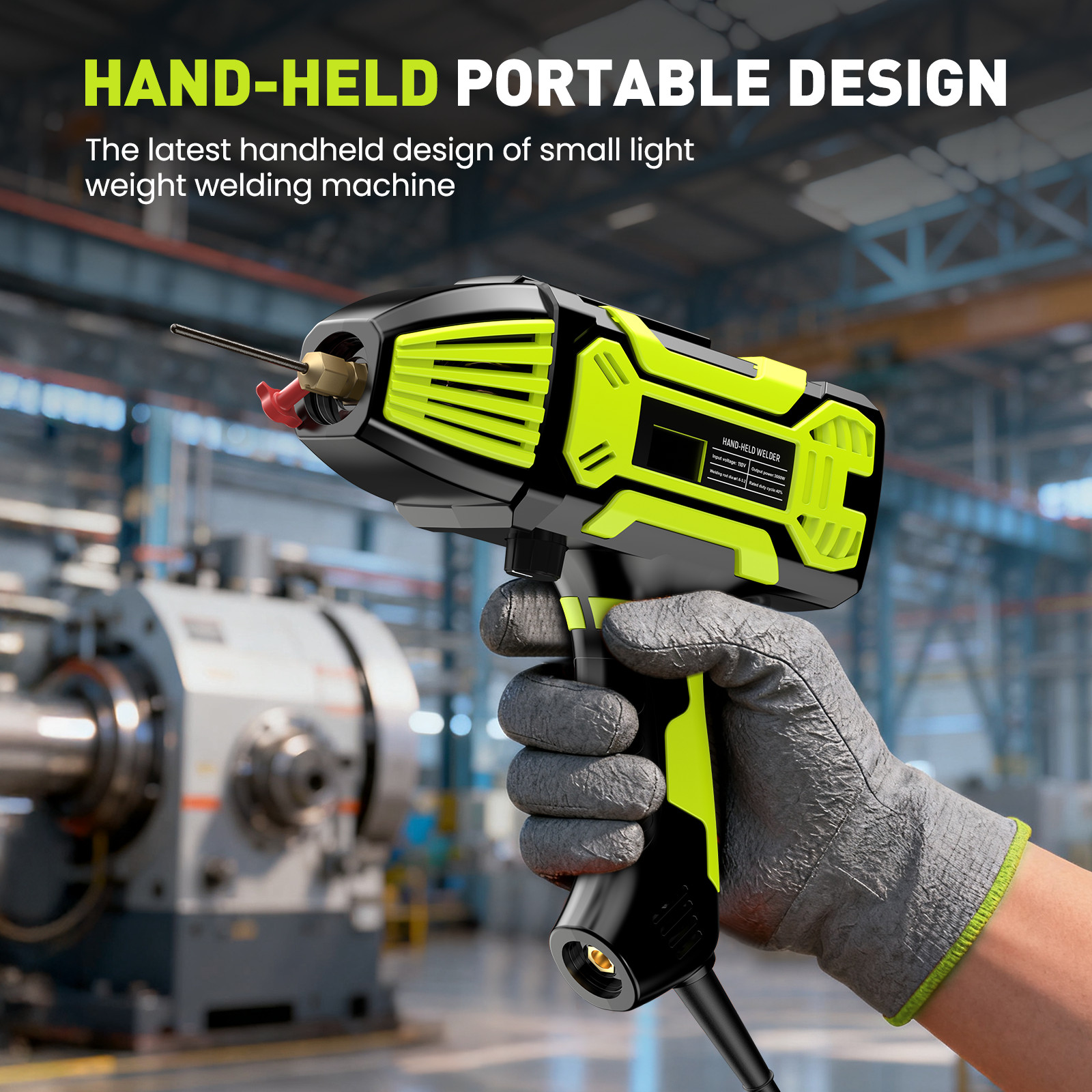 Handheld Stick Welding Machine Arc Welder Gun Electric Digital Welder IGBT 110V