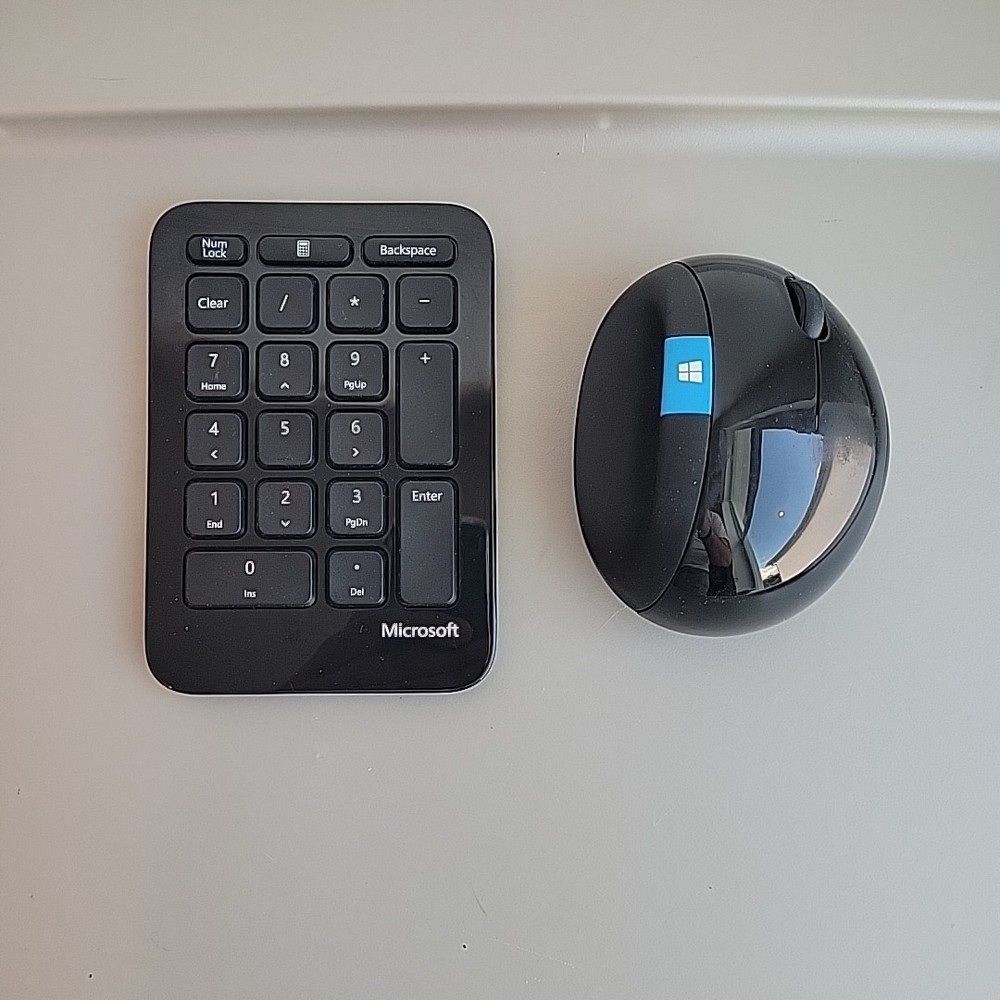 Microsoft Sculpt Ergonomic Desktop Keyboard Mouse Number Pad Bundle - No Dongle