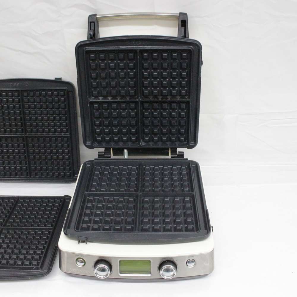 GreenPan 4-square Kitchen Waffle Maker Nonstock Surfaces Removable Plates