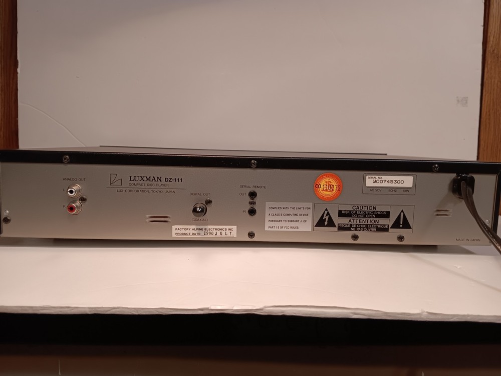 Luxman DZ-111 CD Player (With Remote) Tested