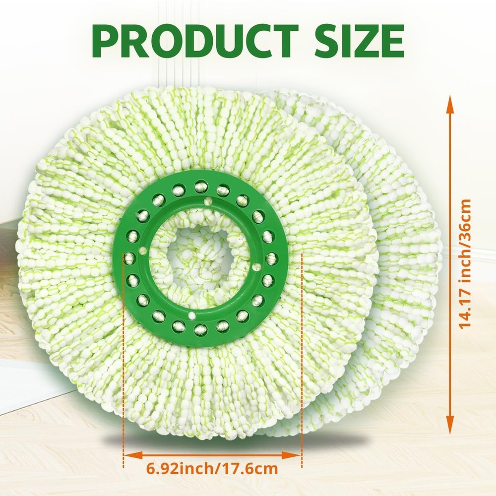 3 Pack Mop Head Replacement for Libman Tornado Spin Mop, Microfiber Spin Mop ...
