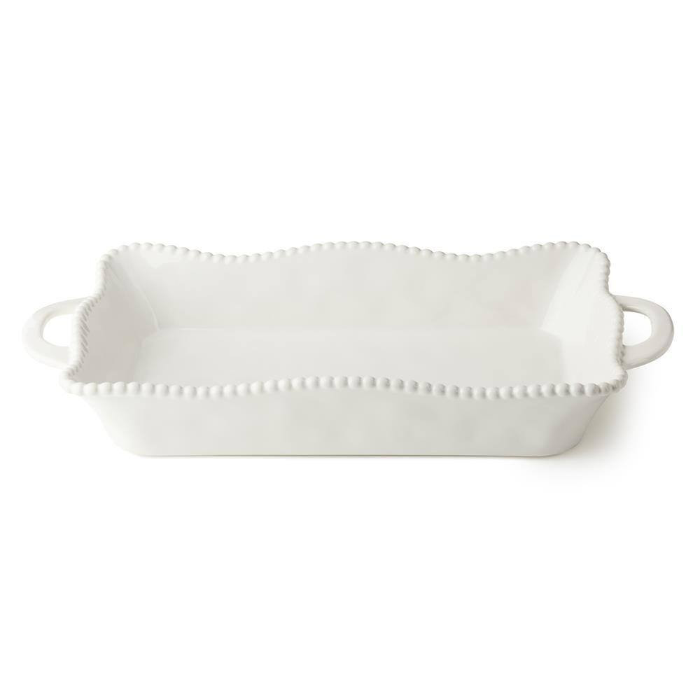 Perlette Cream Large Rectagular Baker 19 In. X 10 In.