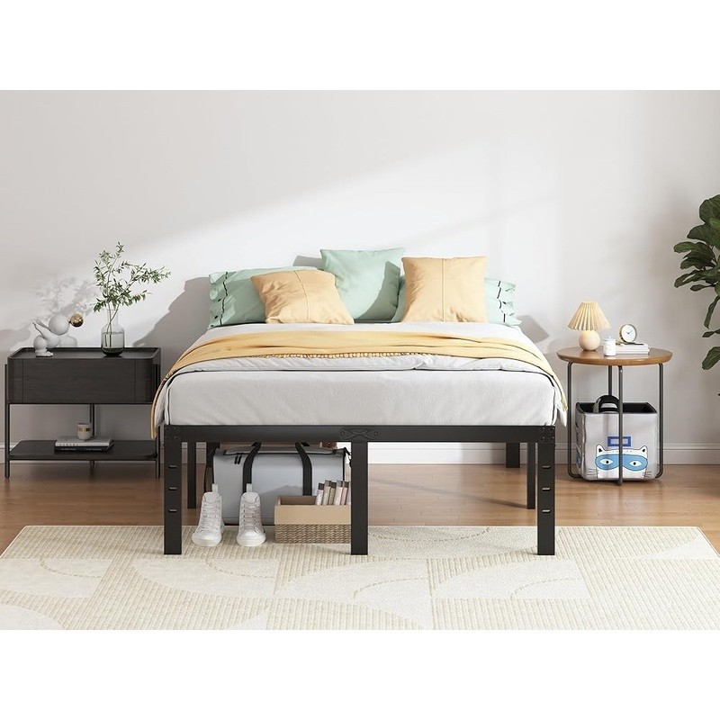 Sturdy Full Bed Frame No Box Spring Needed Quick Assembly Extra Storage Space US