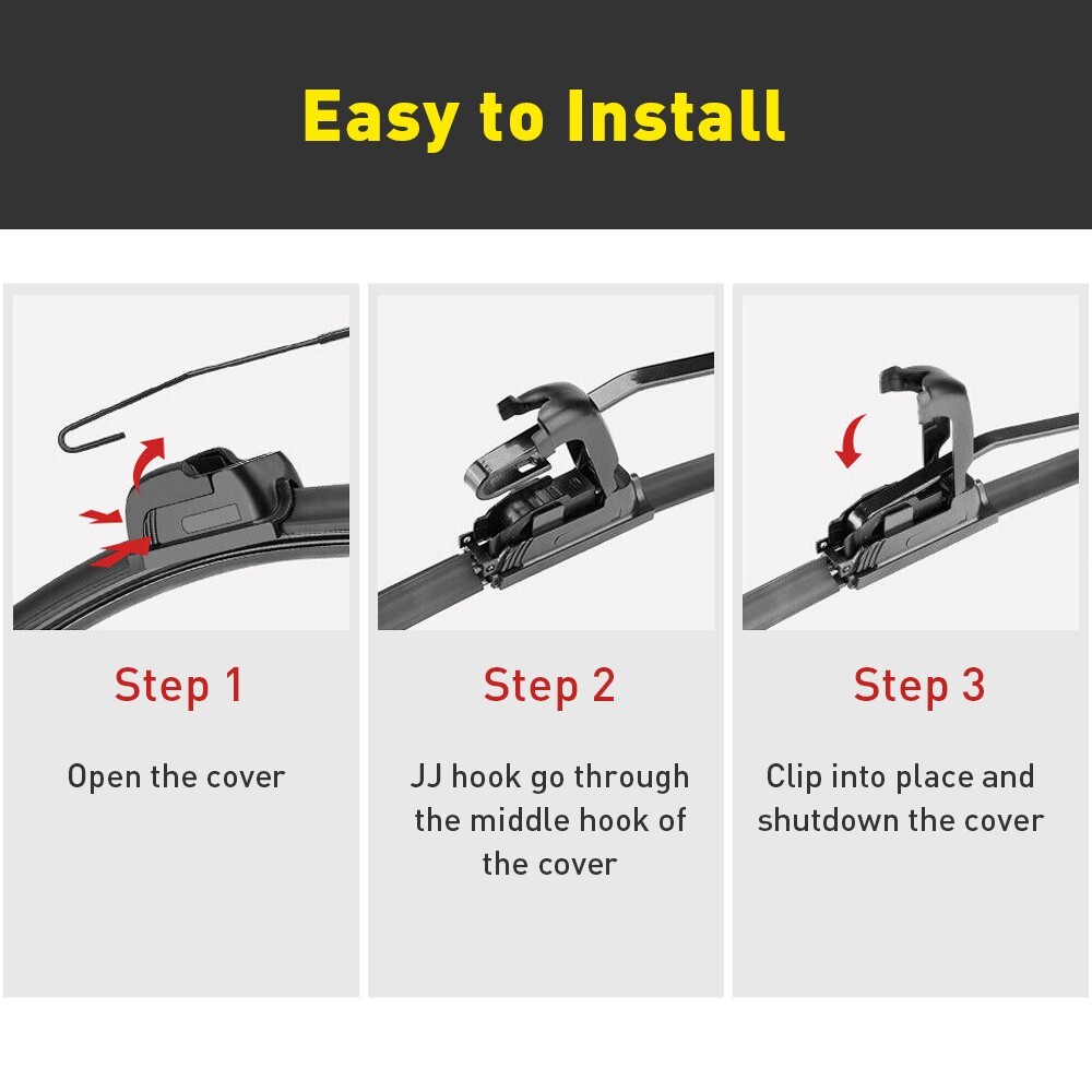 Universal UTV Manual Hand Operated Windshield Wiper Rubber Blade for Can am RZR