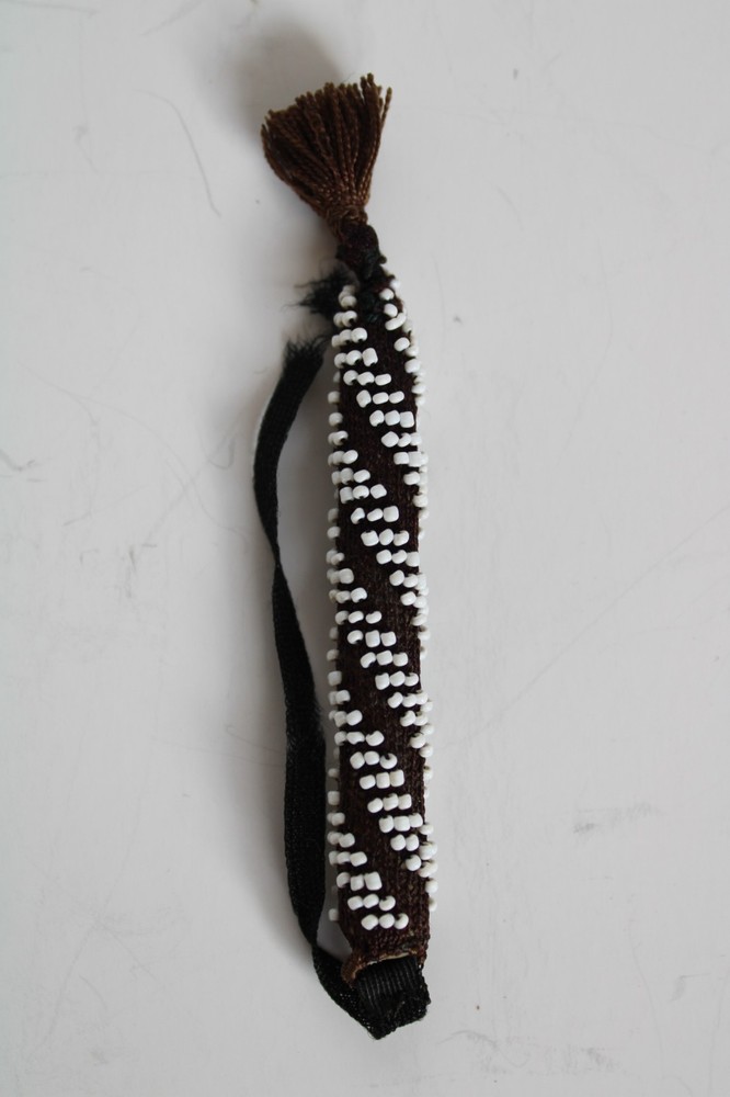 Antique 19th Century Micro Beaded Small Sewing Needle Case (3")
