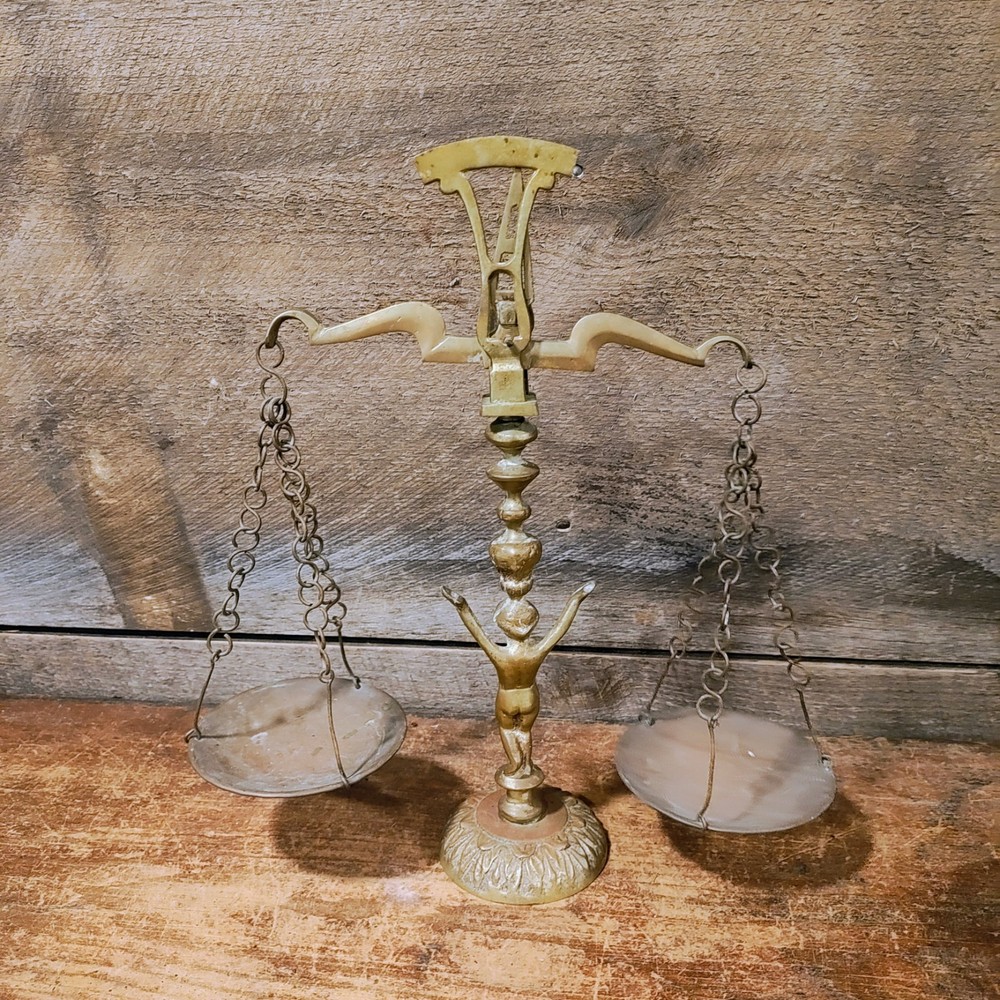 Antique Cherub Brass Scale
