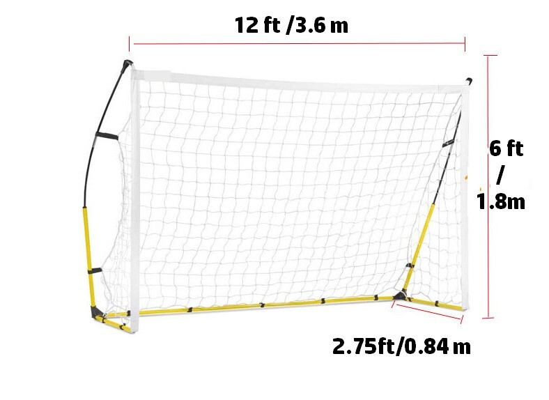 Fodoto Sports Portable Soccer Goal - 12' x 6' / 3.6m x 1.8m