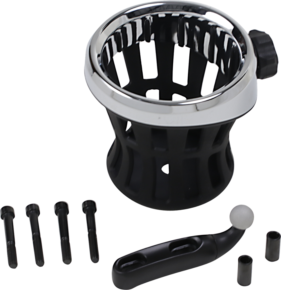 CIRO Drink Holder - Perch Mount - Chrome/Black 50411