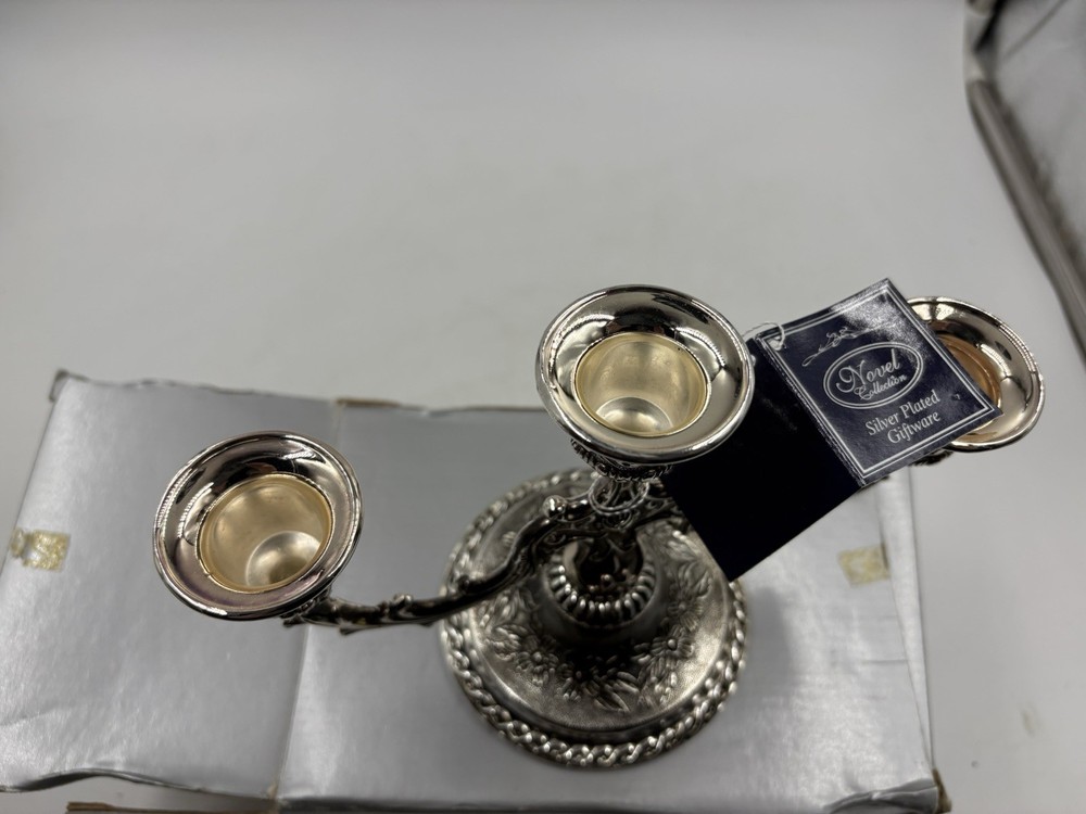 Vintage Old Silverplated Candelabra.