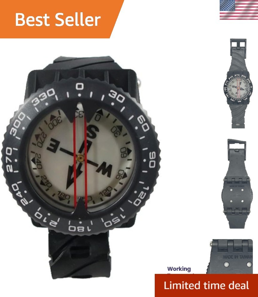 Diving Compass Wrist Mount - High-Visibility Navigation for Scuba Divers
