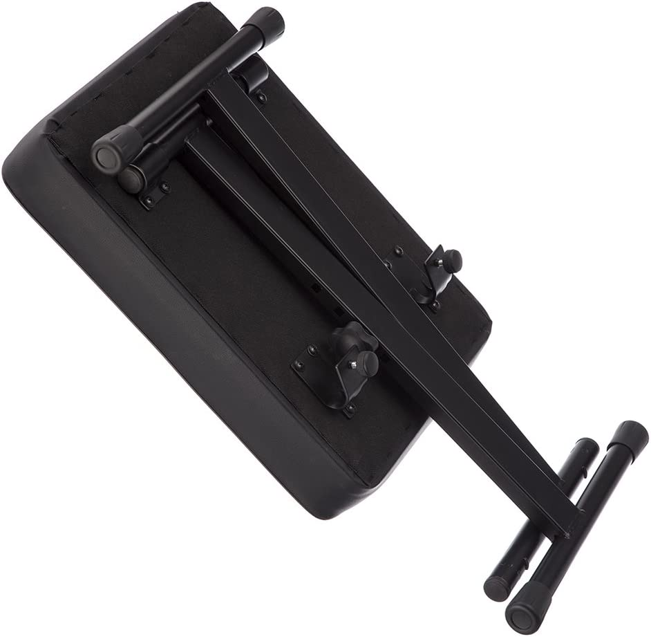 KB100 Adjustable Padded Keyboard Bench X-Style Black