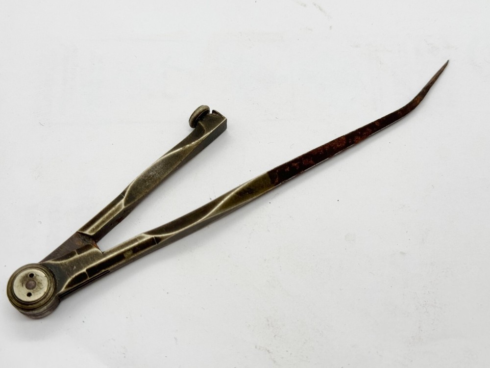 ANTIQUE BRASS COMPASS DIVIDER TOOL RARE PRECISION DRAFTING INSTRUMENT