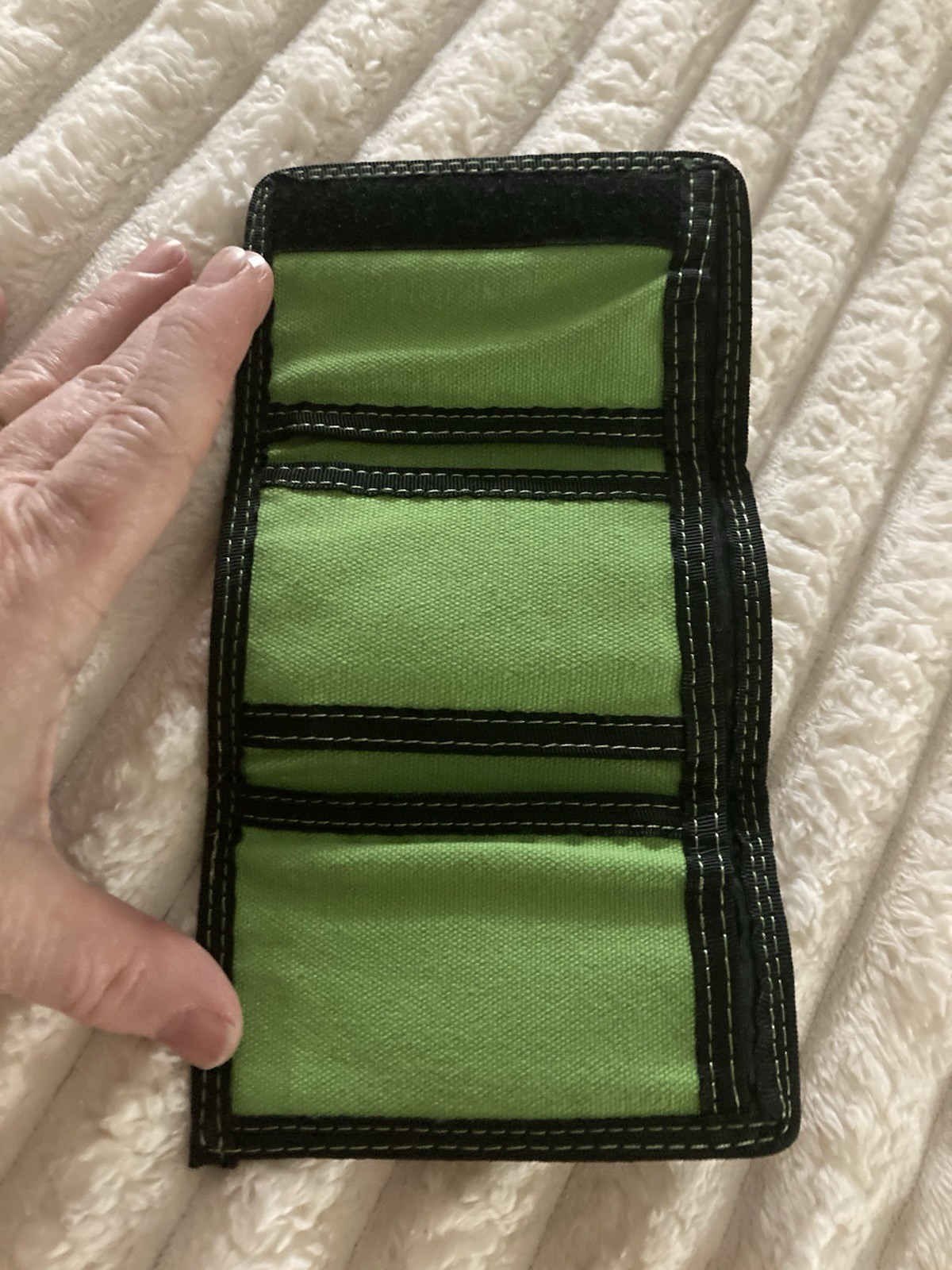 Vintage Disney Phineas and Ferb canvas green trifold wallet