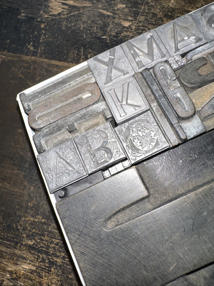 Printing Blocks Ornamental Borders Dingbats Nice Variety! #BB