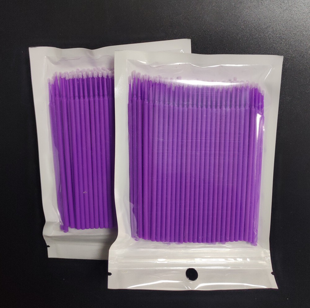 100Pcs Dental Swabs Microbrush Disposable Applicators Tips Micro Brush Cleaning