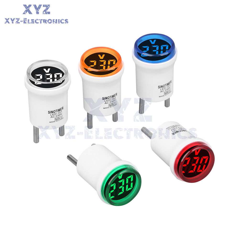 230V Digital AC Voltmeter Indicator Voltage Meter Measure 50-500V Socket Tester