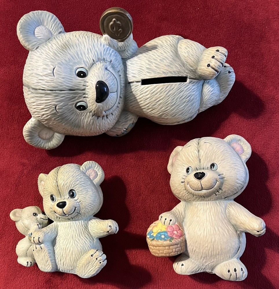 Morehead Rag Tag Teddy Figurines & Bank