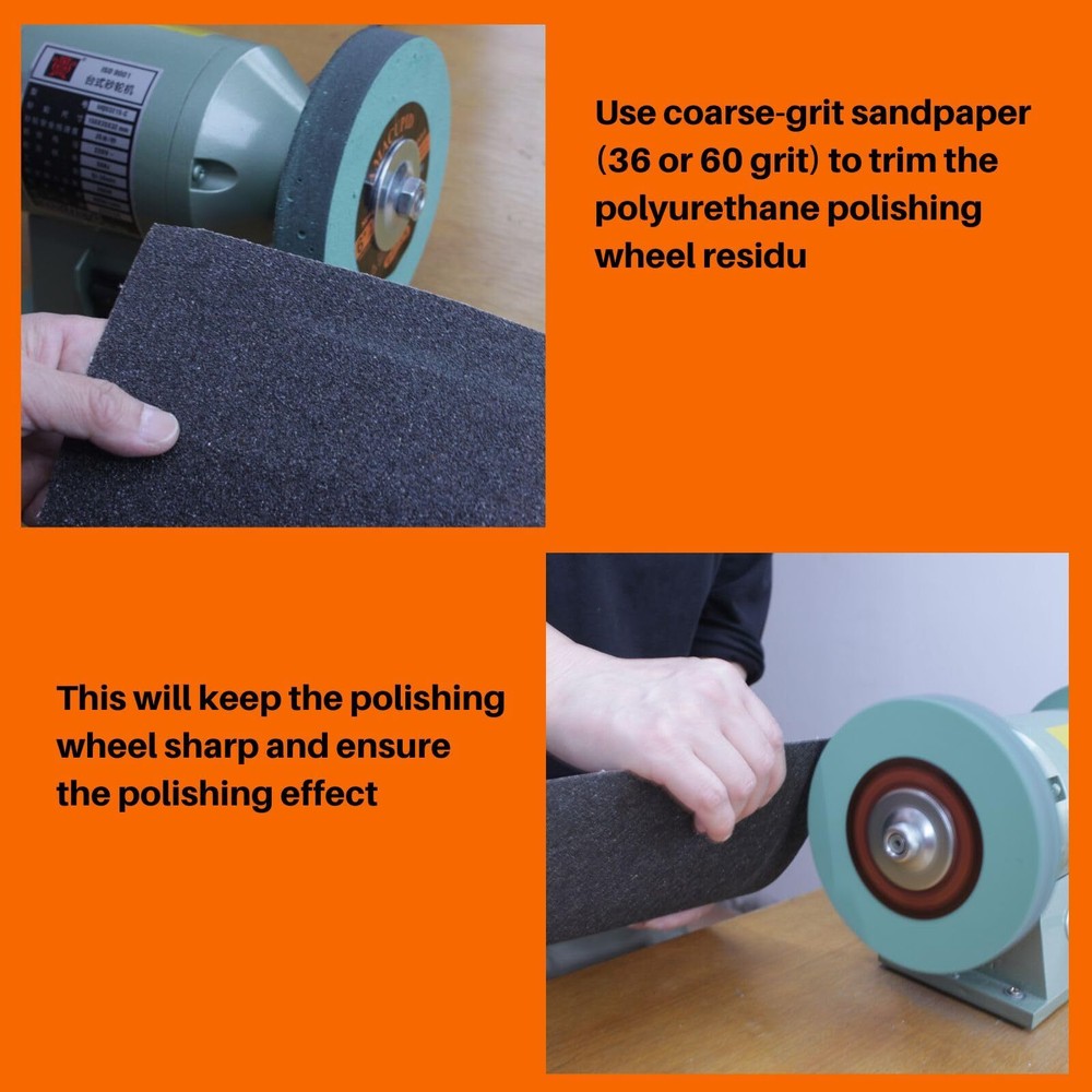 Elastic Polyurethane Buffing Wheel 6 Inch 2000 Grit. for Bench Grinding Wheel...