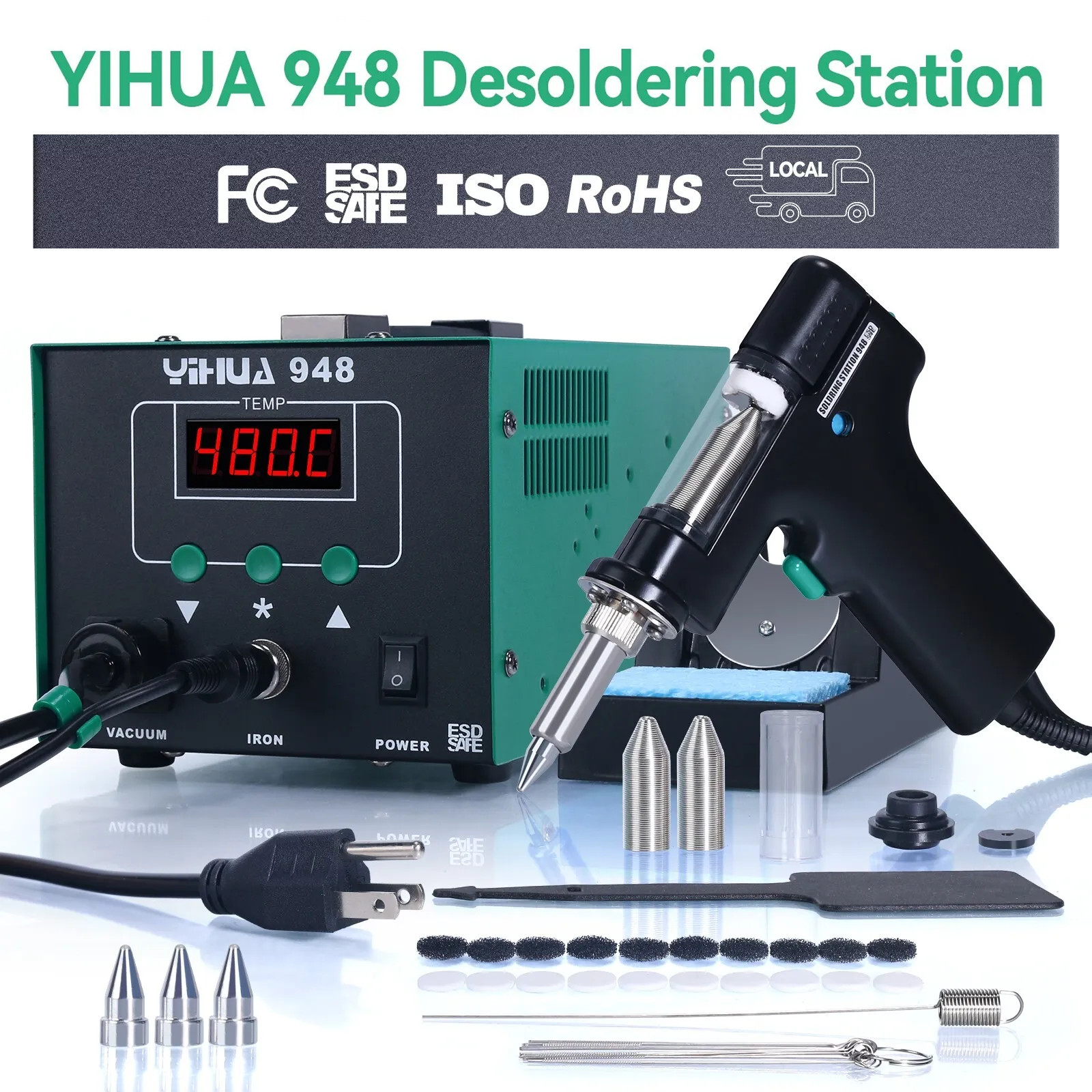 YIHUA 948 90W Desoldering Station Vacuum Desoldering Pump Solder Station Kit