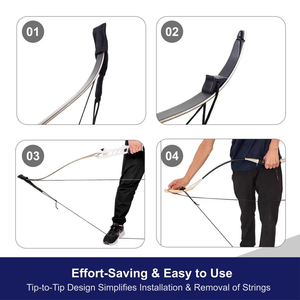 YAFIYGI Bow Stringer Recurve Sighting Tool Durable Archery Accessories Black