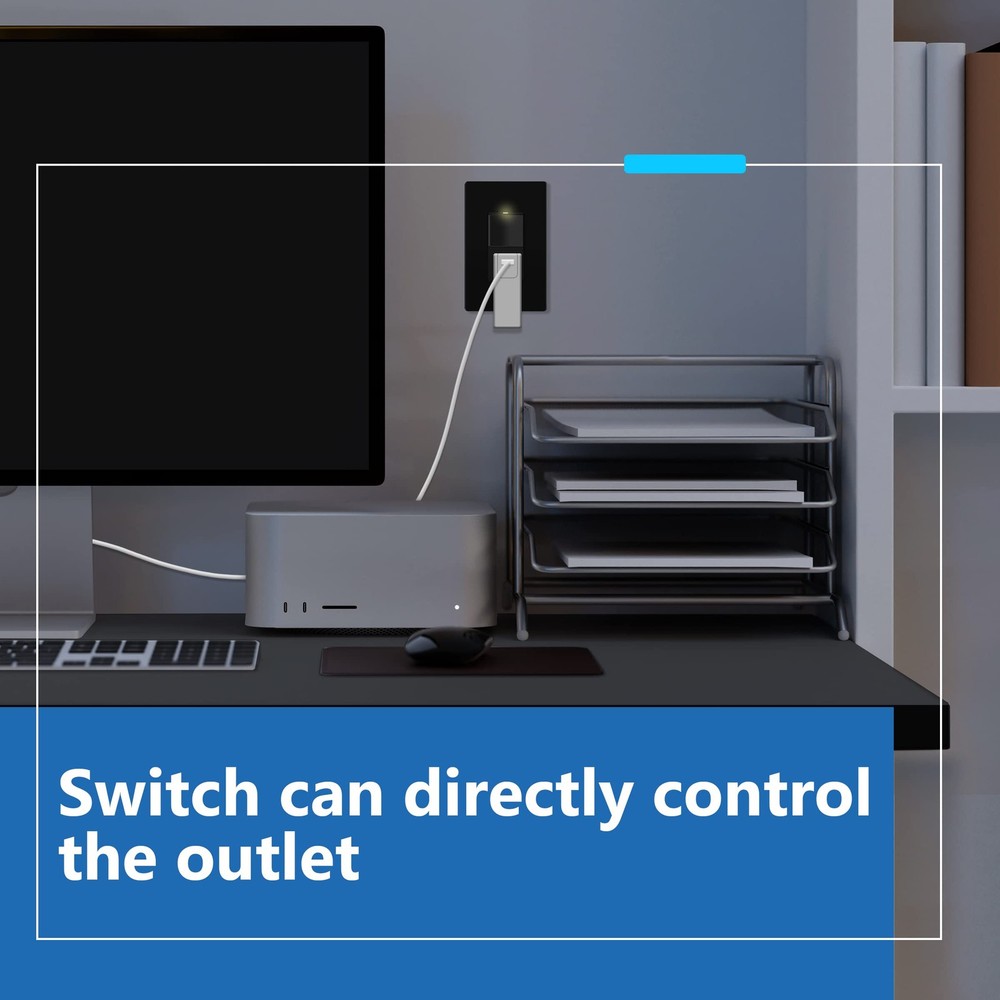 Matte Finish Lighted Combination Decorator Switch And Tamperresistant Receptacle
