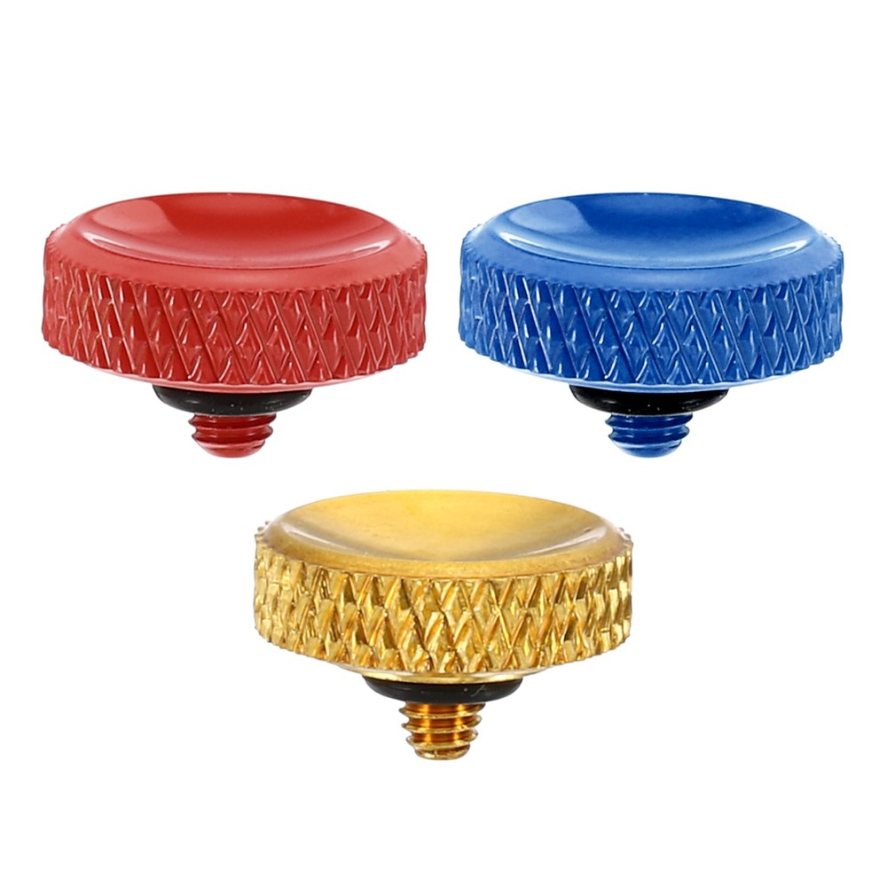 Camera Shutter Button 3pcs Shutter Release Button Carved, Red Golden Blue