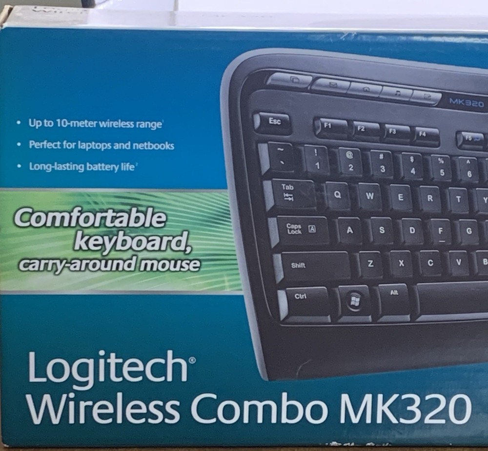 Logitech MK320 Wireless Combo Keyboard & Mouse 24GHz Encrypted Wireless Connect