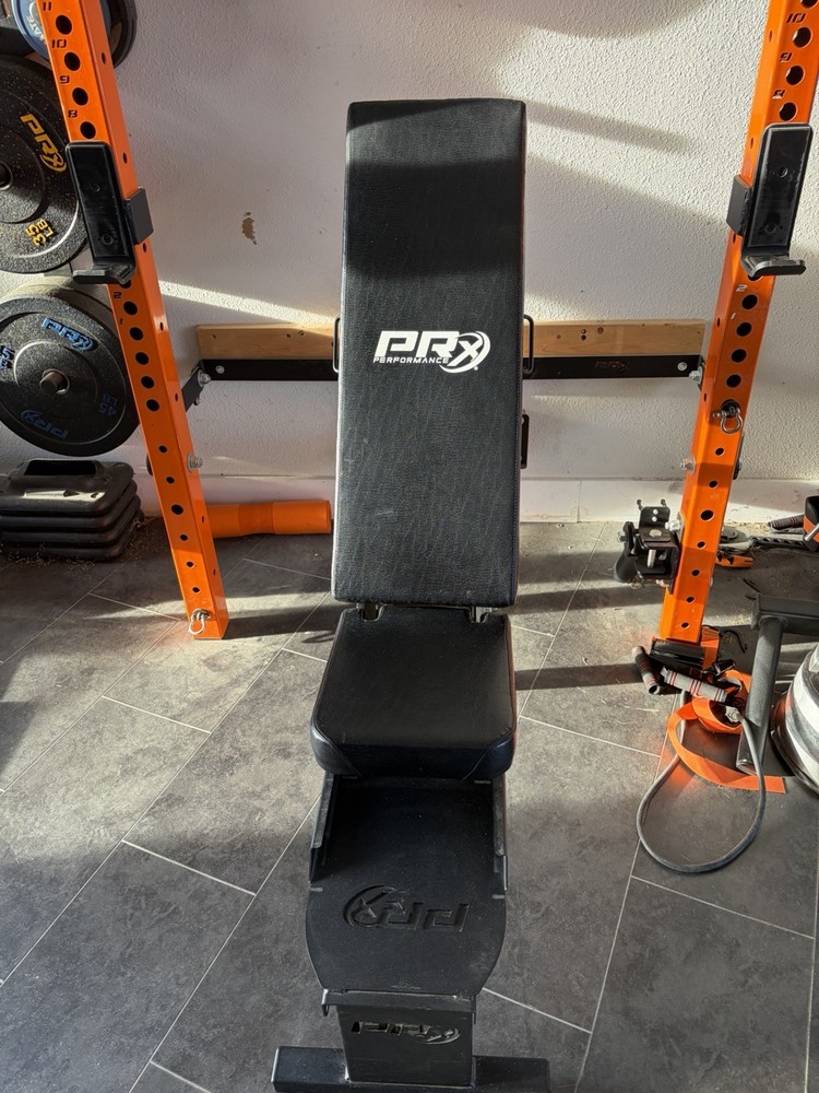PRx Profile Incline Folding Weight Bench Wall Mounted Adjustable 12 Position