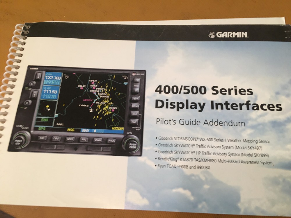 Garmin 400/500 Series Display Interfaces Pilot's Guide Addendum