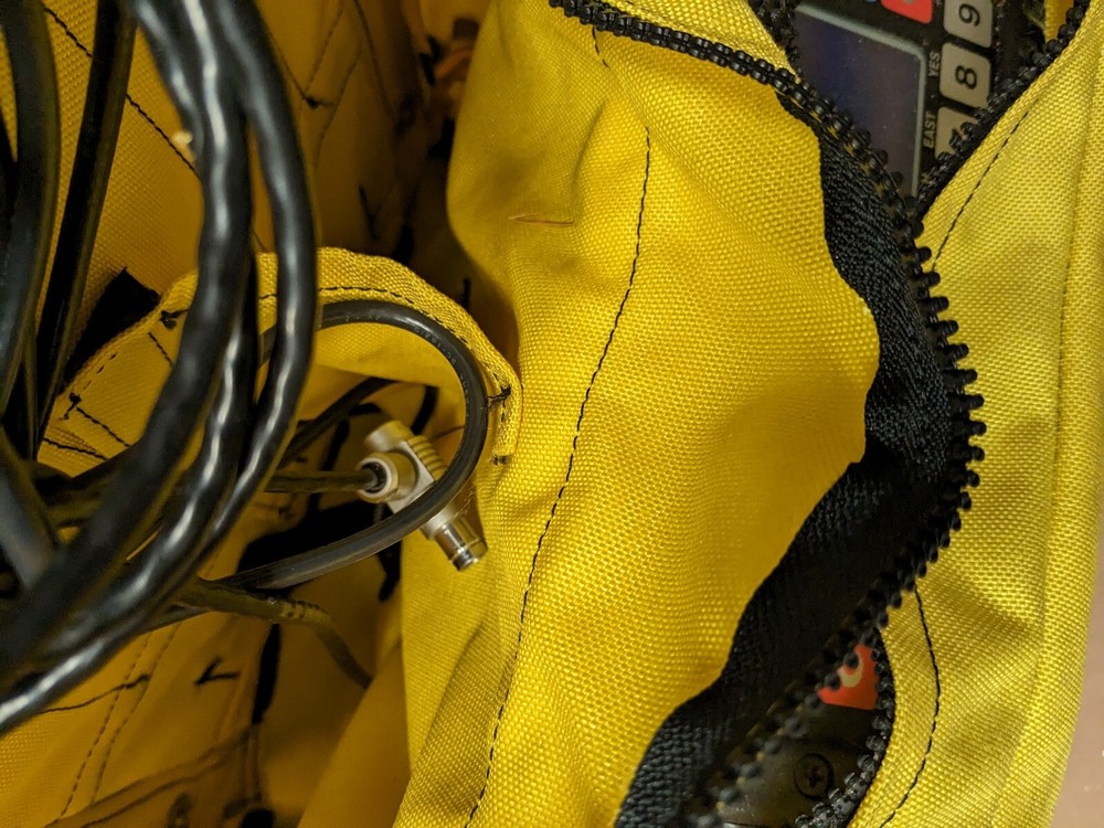 Ashtech Surveying GPS Receiver XII in yellow Trimble backpack