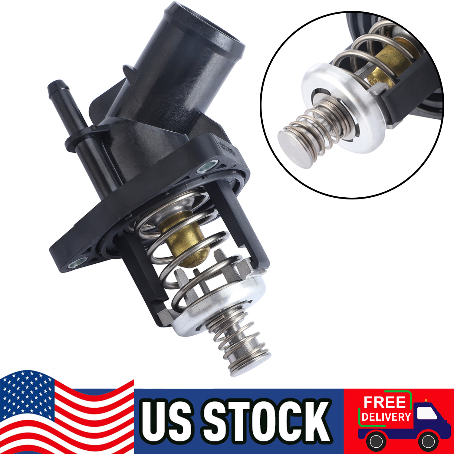 Thermostat Housing Assembly for 14-20 Chevy Silverado GMC Sierra 1500 Escalade