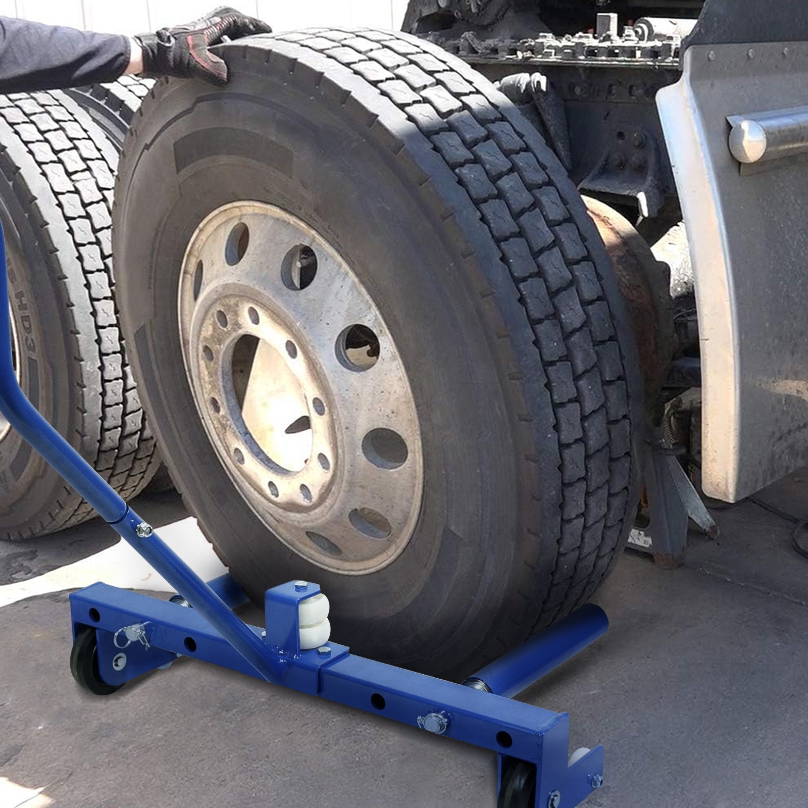 GARVEE Heavy-Duty Adjustable Tire Wheel Dolly 500lb Capacity w/ Ergonomic Handle