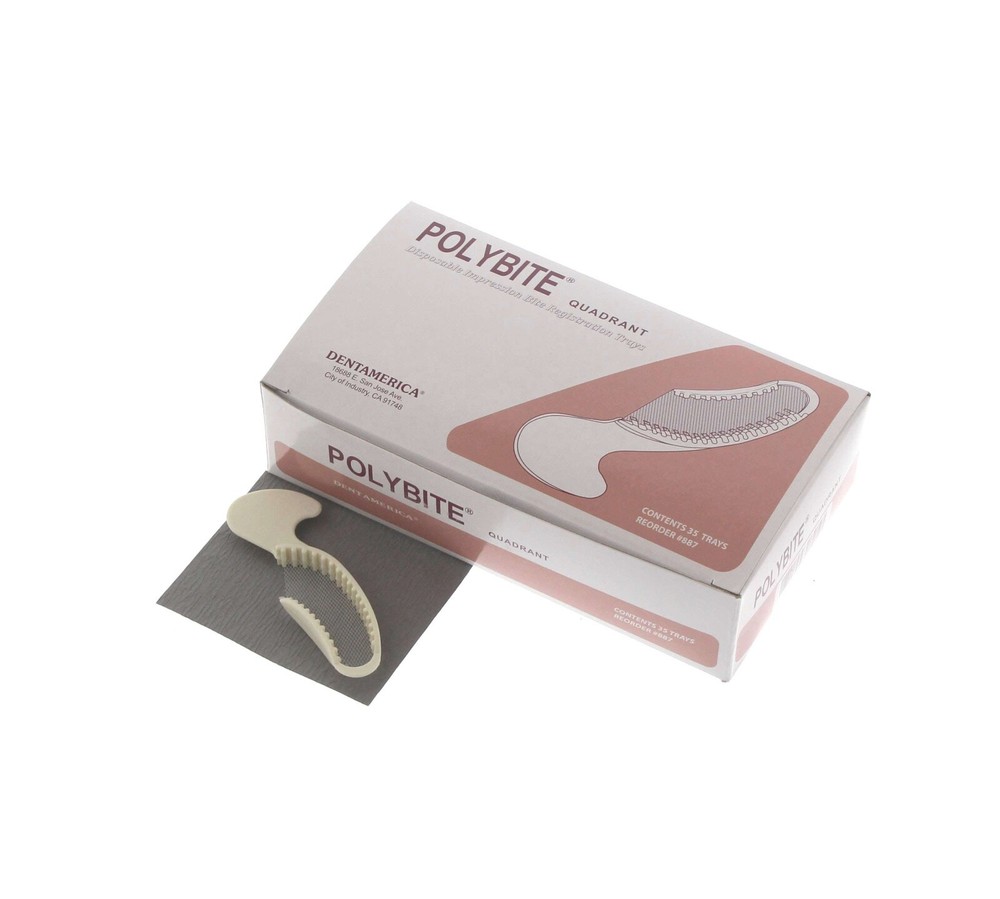 35pcs DentAmerica Polybite Disposable Impression Bite Trays–Quadrant