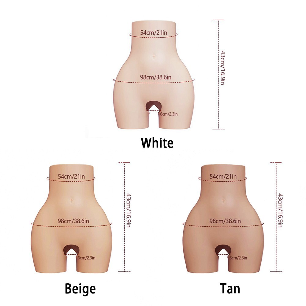 SilkEase Silicone Panty Plump Hip Open-Crotch Pants Butt Shapewear Crossdresser