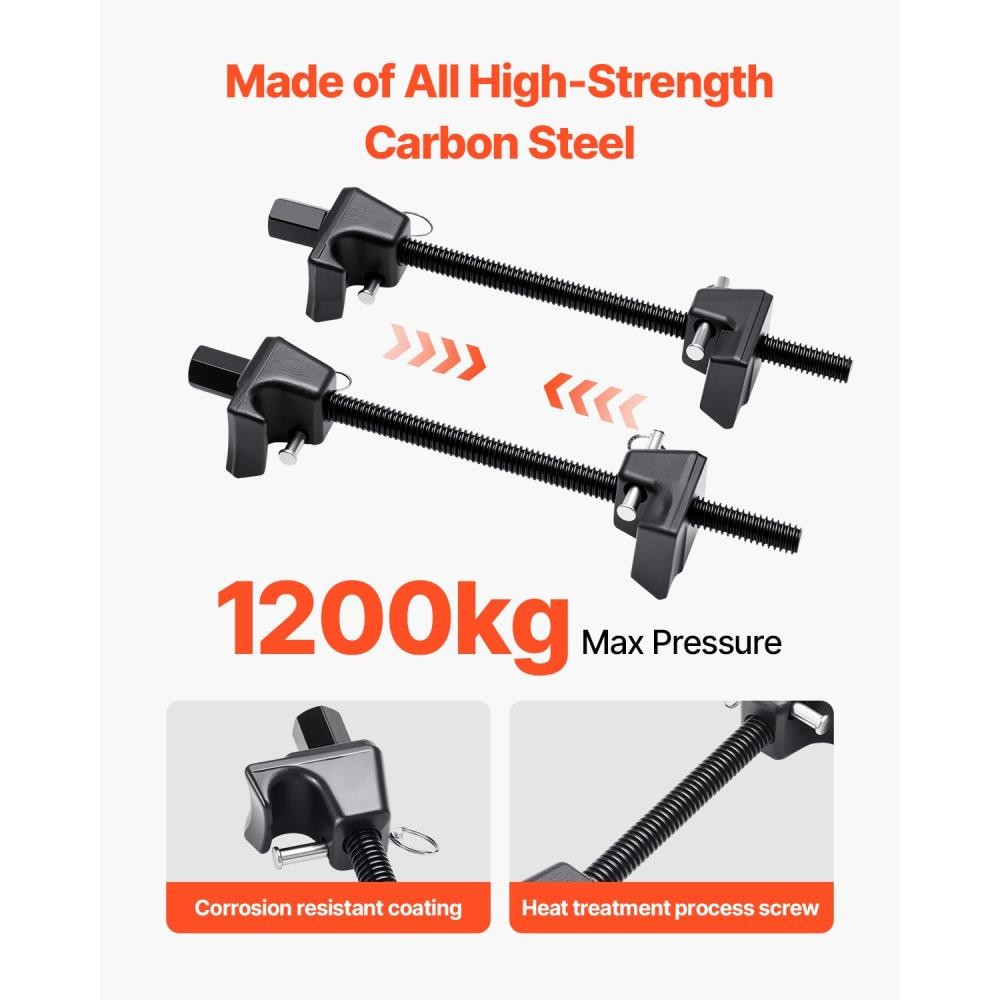 MacPherson Strut Spring Compressor Tool with 4 Security Pins for Car Suspension